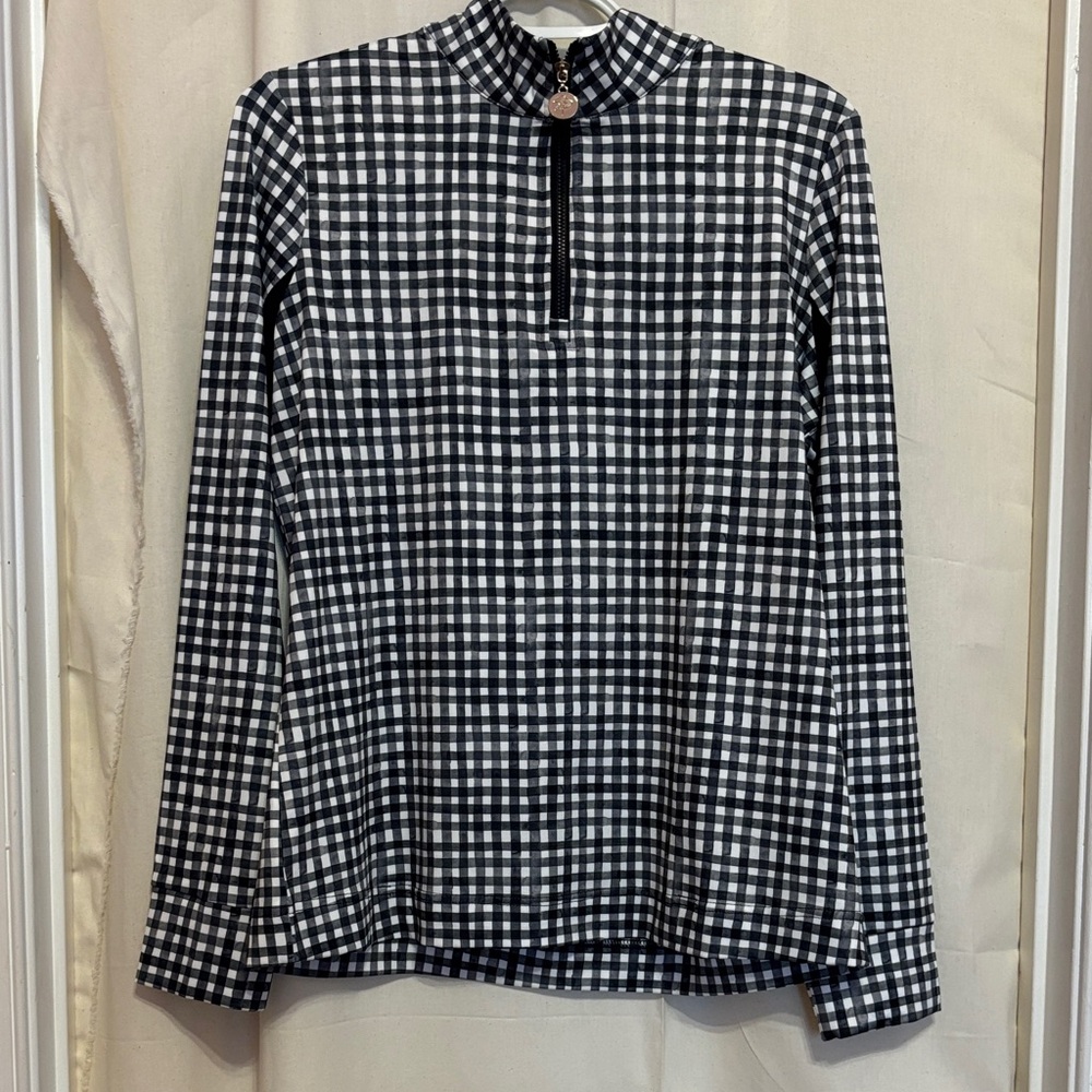 Women's Black and White Checkered Jacket